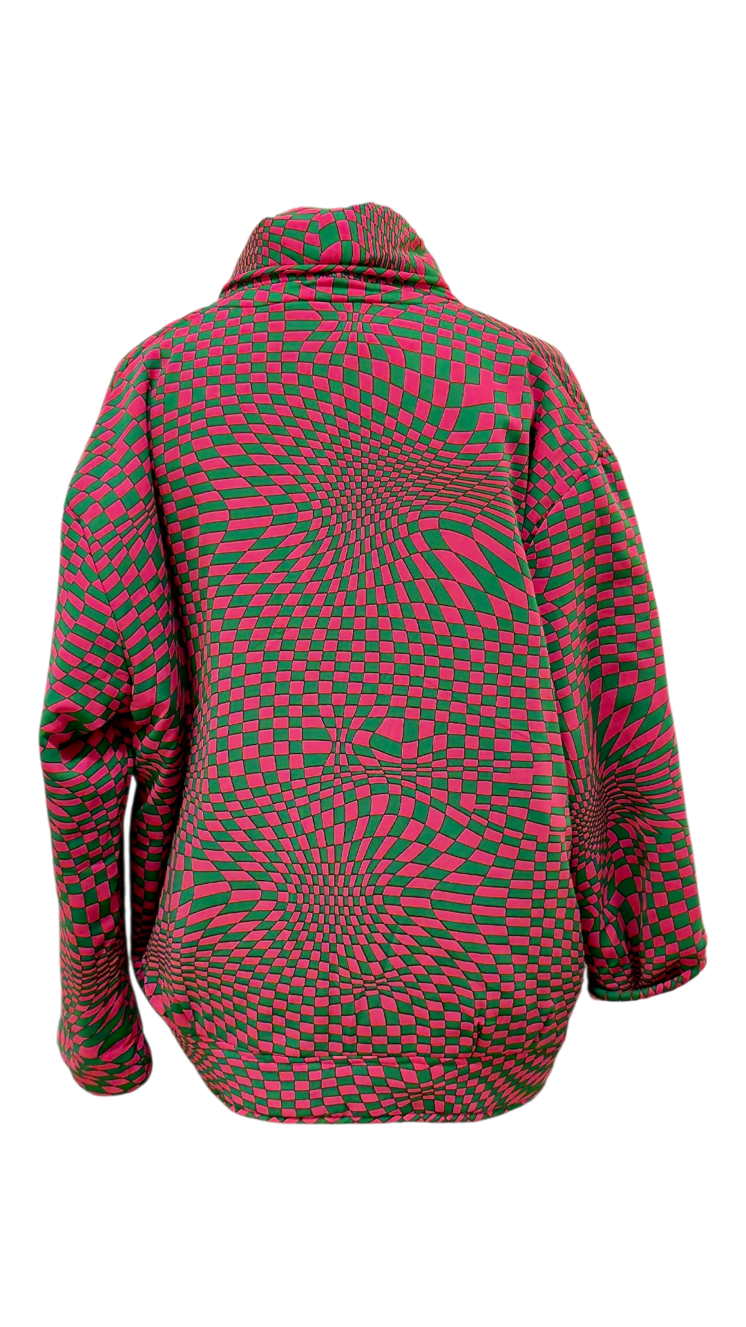 Retro Geo Print Padded Jacket