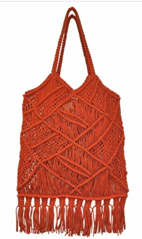 Woven Cotton Large Fringe Bags