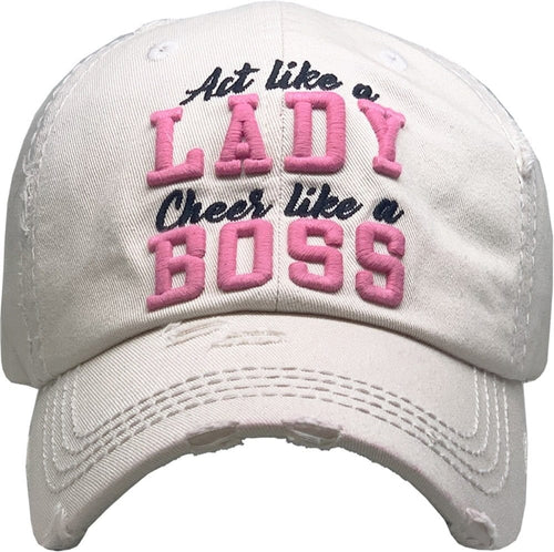 "Lady Boss" Vintage Washed Baseball Cap